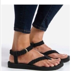 Teva Black Braided Sandals
